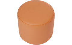 Poefje Robbie 26 cm hoog Ø 30 cm, stof 8x 32M1755 trend oranje