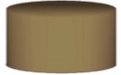 Poefje Robbie 45 cm hoog Ø 70 cm, stof 7x 32M1709 classic java