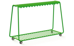 Kapstok Stent hoog, verrijdbaar, 30 haken, 170 x 60 x 130 cm