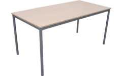 Tafel Rondo 160 x 80 cm, 4-poot rond, blad kunststof