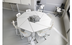 Tafel Flexi 90, 80 x 80 x 110 cm volkern met 1 zwenkwiel, 75 cm hoog