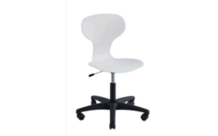 Werkstoel Gripz, kunststof kuip L, H.I. 40,5-53 cm, zwart onderstel