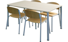 Tafel Luma 160 x 80 cm blad kunststof