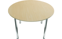 Tafel Luma cirkel 120 op vierkant frame als 80 x 80 cm