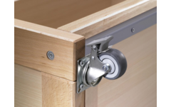 Zwenkwielen tbv. 307 en 310-serie kast 4 stuks waarvan 2 geremd