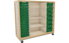 Kast 440 serie wit, 3 legplanken 14 laden van 7 cm en 7 van 15 cm