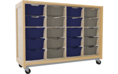 Kast 340 serie wit met 20 laden van 15 cm hoog