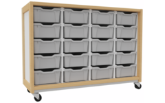 Kast 340 serie wit met 20 laden van 15 cm hoog