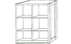 Kast 307 serie wit met 4 kwart legplanken