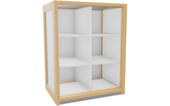 Kast 307 serie wit met 4 kwart legplanken