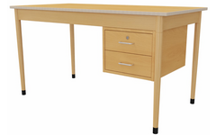 Docentenbureau 410 blad Ahorn,140 x 70 cm met ladenblok