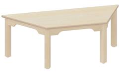 Trapeziumtafel 140 × 70 × 70 cm, 53 cm hoog, ahorn blad