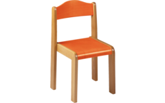 Stoel Original, beuken, gebeitst, hoogte A1-26 cm zitting 24 cm, totaal 33 cm breed
