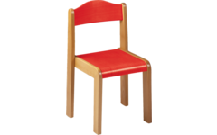 Stoel Original, beuken, gebeitst, hoogte A1-26 cm zitting 24 cm, totaal 33 cm breed