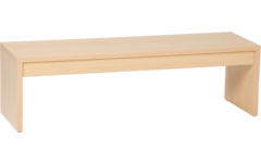 Zitbank, 120 × 36 cm, 35 cm hoog, beuken