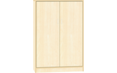 Kast dicht, ahorn, 100 × 40 × 146 cm, 2 deuren, 3 legplanken