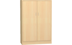 Kast dicht, beuken, 100 × 40 × 146 cm, 2 deuren, 3 legplanken