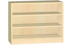 Kast open, beuken, 100 × 40 × 77 cm, 2 legplanken