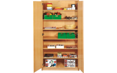 Hoge kast, ahorn, 100 × 58 × 188 cm, 2 deuren, 5 legplanken