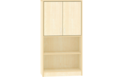 Kast half open, ahorn, 77 × 40 × 146 cm, 2 deuren boven, 2 legplanken