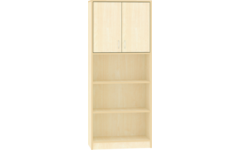 Hoge kast, ahorn, 77 × 40 × 188,5 cm, 2 deuren boven, 3 legplanken