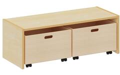 Podiumelement recht 100 × 40 × 35 cm, Ahorn