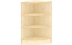 Hoekkast ahorn, 40 x 40 x 77 cm. 2 legplanken