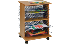 Hobbywagen, ahorn, met 15 rekken verrijdbaar 59 × 45 × 75 cm, gemonteerd geleverd