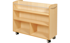 Boekenwagen, beuken, 2-zijdig verrijdbaar, 105 × 40 × 89 cm