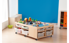 Speel- en materiaalkast, ahorn, 120 x 81 x 46,6 cm