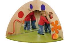 Spiegelhoek met elementen, 120 cm breed, 103 cm hoog