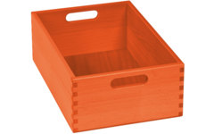 Bak tbv materialkast 6503023 en 6503024, gebeitst, 23x35x12cm, oranje