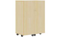 Klapkast Crea ahorn verrijdbaar, 105 x 65 x 146 cm
