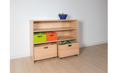 Kast voor rolbak 100 × 40 × 77 cm met 1 legplank, beuken