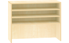 Kast voor rolbak 100 × 40 × 77 cm met 2 legplanken, ahorn