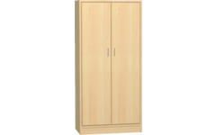 Hoge kast, ahorn, 77 × 40 × 163 cm, 2 deuren, 3 legplanken