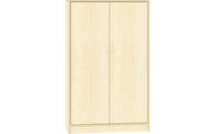 Hoge kast, ahorn, 100 × 40 × 163 cm, 2 deuren, 3 legplanken