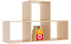 Wandhangkast 2, 4-vaks, 116 × 30 × 72 cm