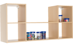 Wandhangkast 3, 5-vaks, 154 × 30 × 72 cm Ahorn