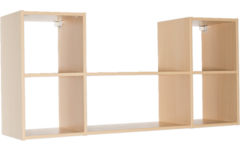 Wandhangkast 3, 5-vaks, 154 × 30 × 72 cm Ahorn