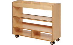 Materiaalwagen Lotte, 2 zijdig verrijdbaar , ahorn, 105 x 40 x 89 cm