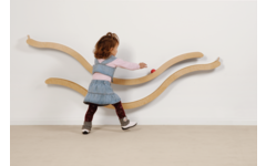 Wandkogelbaan 151 x 9 cm, set van 2