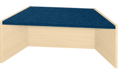 Podiumelement trapezium 120×40×35 cm, ahorn, met Tretford bekleding