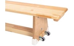 Gymbank smal met wielen, 240 x 24 cm, 31 cm hoog