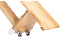 Gymbank smal met wielen, 240 x 24 cm, 31 cm hoog