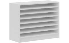 Kast met 6 legplanken, Wit, 100 cm breed, 77 cm hoog