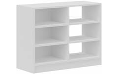 Kast met halve rugwand links, Wit, 100 cm breed