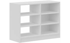 Kast met halve rugwand rechts, Wit, 100 cm breed