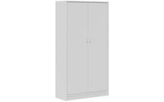 Hoge kast,wit, 100 × 40 × 188 cm,  2 deuren, 4 legplanken
