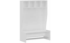 Garderobe, Wit, 100 cm breed, hoogte 146 cm, zithoogte 35 cm